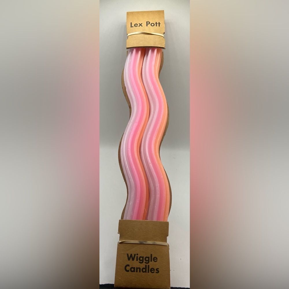 Lex Pott Wiggle Candles - Pink and Orange